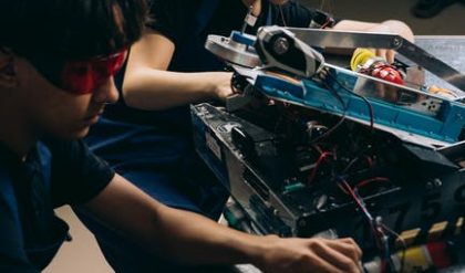 Dextrous Blue, the robot that folds and sorts clothes.